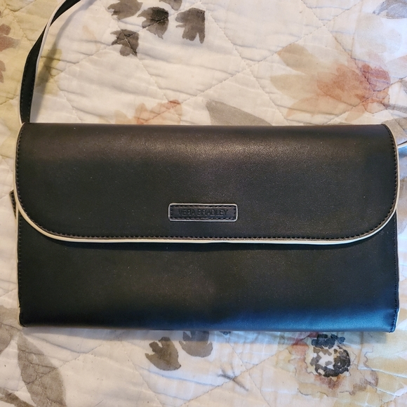 Vera Bradley Black Leather Crossbody Bag - Picture 3 of 4